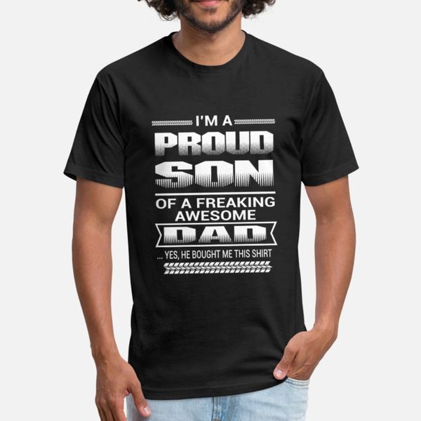 

son proud son of an awesome dad t shirt men customize 100% cotton s-3xl fit famous comfortable spring letter shirt