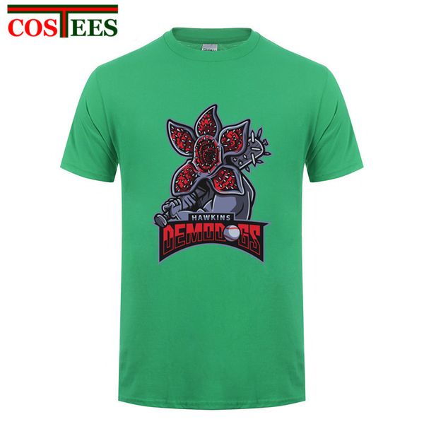 

crazy tv show stranger things t shirt men hawkins demodog mens t-shirt stranger demogorgon tee shirt baseballer sweatshirt homme