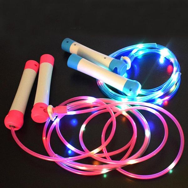 

kids led light flash adjustable movement rope skipping children's battery/charger rope skipping for home indoor sport