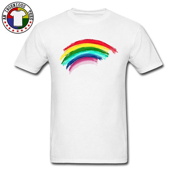 

colorful rainbow image crew neck t shirts men new arrival fashion casual & tees simple style china cotton t-shirts