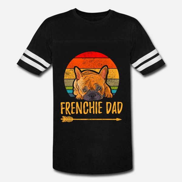 

french bulldog frenchie dad design t shirt men printing cotton round neck natural interesting comical spring autumn original shirt