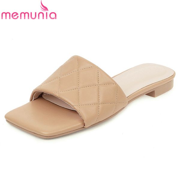 

memunia 2020 women slipper solid colors fashion flat shoes comfortable simple summer slipper ladies casual footwear, Black