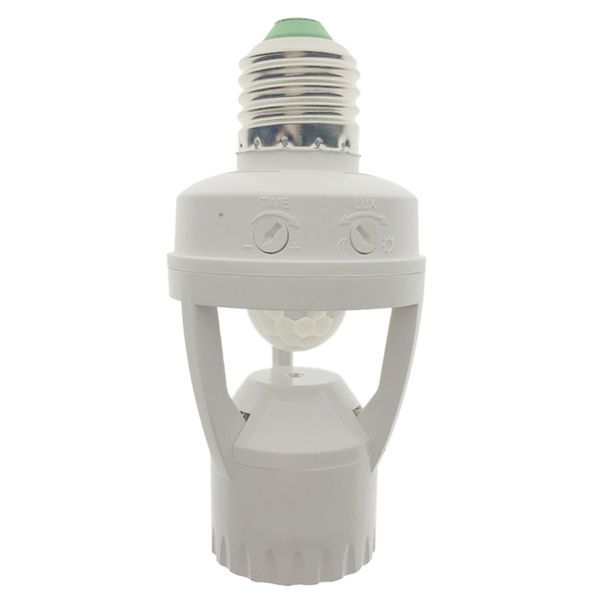 

ac 110-220v 360 degrees pir induction motion sensor ir infrared human e27 plug socket switch base led bulb lamp holder