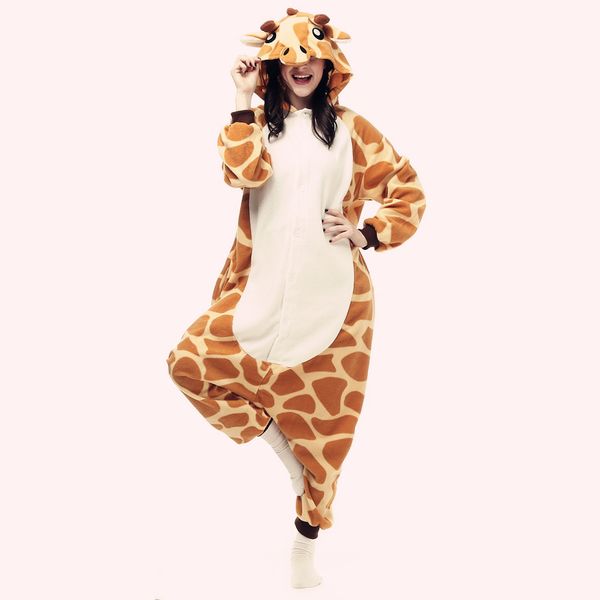 

pajamas animal one-piece cartoon mascot coral hooded pajamas for soft sleepwear, Red;yellow