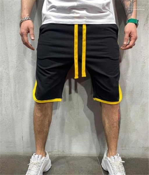 

summer knee length boys short pants fashion male apparel with zipper mesh loose drawstring mens shorts, White;black
