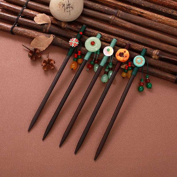

hair clips & barrettes vintage stick wooden sandalwood headpiece chinese style chopsticks ethnic pin women hairpins jewelry accessories, Golden;silver