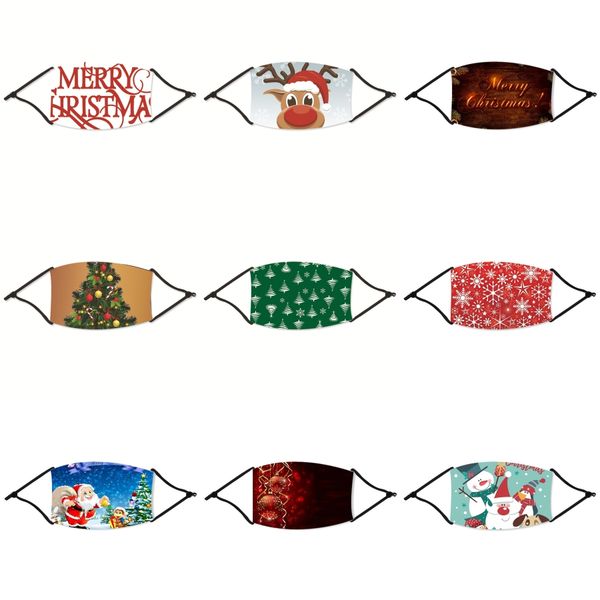 

pet embroidery windproof mouth christmas masks folded breathable anti spittling dust face christmas mask mascherine sunscreen s for kids #92, Black