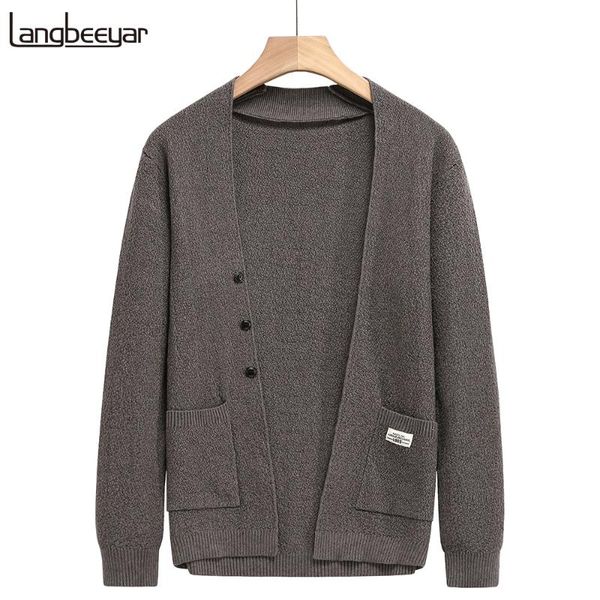 

2020 high end designer new autum winter brand fashion knit mens button cardigan sweaters cute casual men coats jacket clothing, White;black