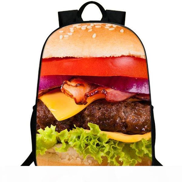

hamburger backpack meat sandwich daypack burger food schoolbag leisure rucksack sport school bag outdoor day pack