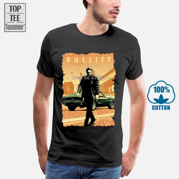 

bullitt men t-shirt streetwear fashion tshirt homme 2019 tshirts black and white t shirts mens