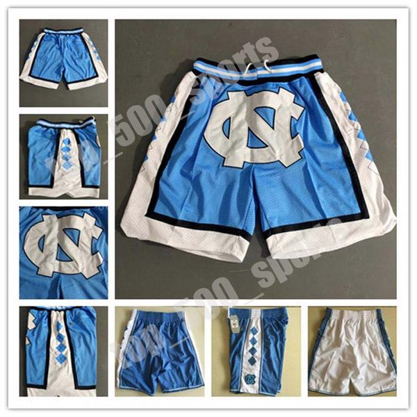

2020 just ncaa north carolina tar heels shorts new breathable sweatpants teams classic sportswear college basketball shorts zipper pockets, Black