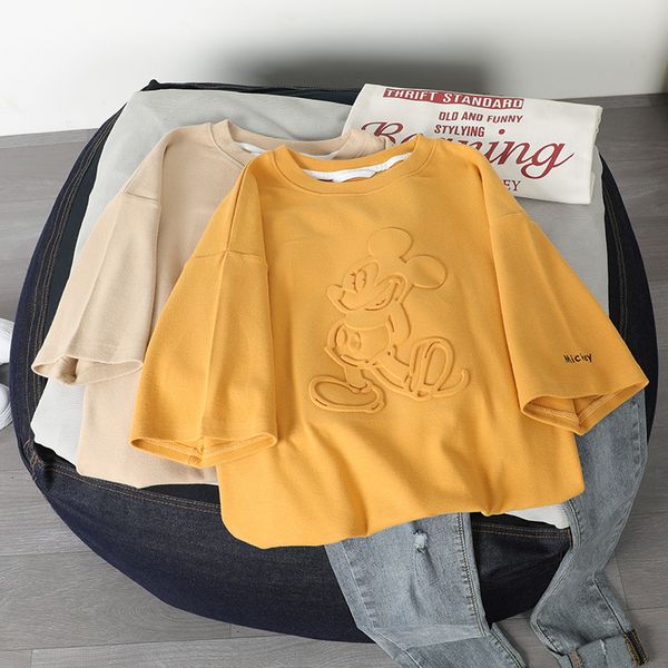 

hxjjp 2020 summer wear new cotton korean cotton t-shirt casual loose women's wear, White