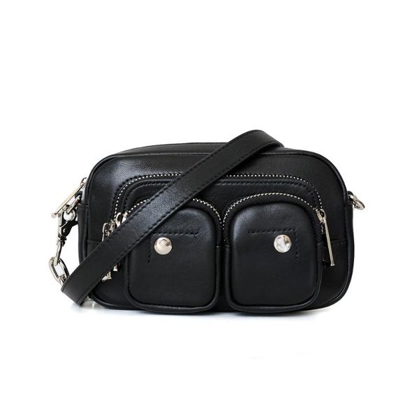 

fashion women's bag handbags leather genuine shoulder bag small flap crossbody messenger bags for women multi-pocket designer