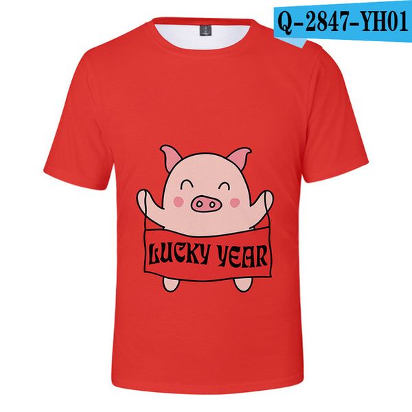 

cute pig boys girls cartoon lucky pig print kawaii 3d print shirts aesthetic kawaii hippie men clothing