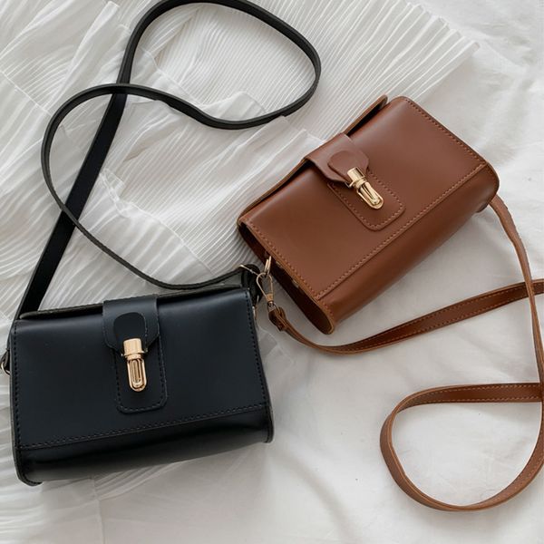 

2020 small flap crossbody bags fashion pu leather women's handbags mini shoulder messenger bag solid design chain bags female