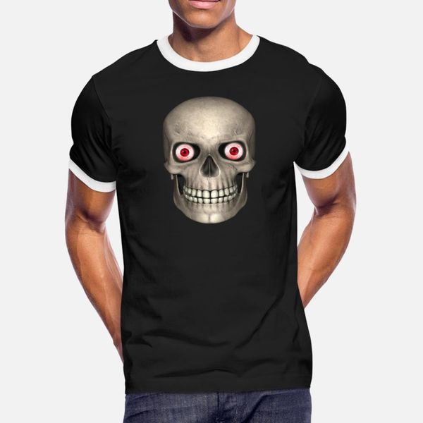 

череп look at you тенниска мужчины характер футболка вокруг шеи homme симпатичной смешной весна стандартной рубашки