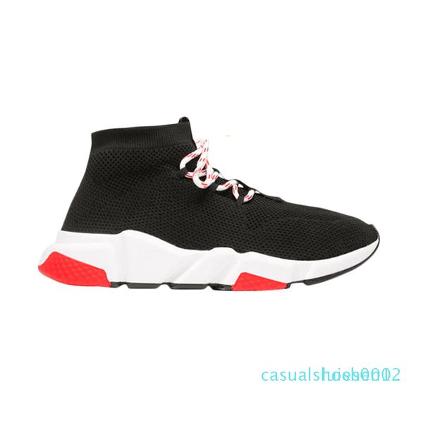 

men women designer socks shoes speed trainer lace up mid black white yellow fashion mens trainers casual platform sneakers c12