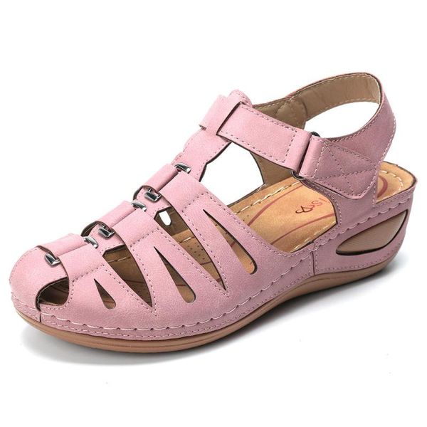 

2020 новый летний hollow сращивание пряжка крюк петля гладиатор клин сандалии рим лодыжки ремень zapatos de mujer сандалии yui89, Black