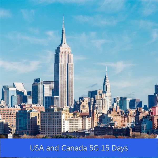 

usa and canada 5g 15 days global roaming travel data simcard prepaid tourism internet card price good speed network surfing