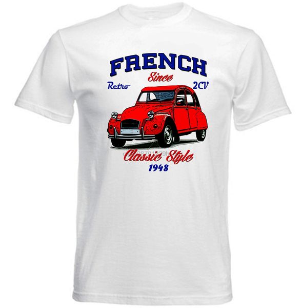 

vintage french car 2cv - new cotton t-shirt