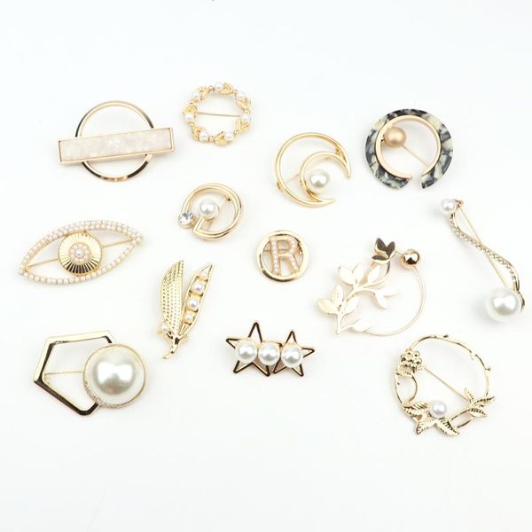 

брошь-pins ювелирные изделия свадебные аксессуары vintage chic золото имитация pearl кристаллы брошь pin для женщин в ассорти designs, Gray