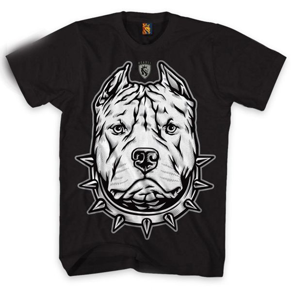 

2019 summer men tee shirt og abel ogabel men's pitbull t shirt black art tattoo ink skull clothing apparel custom made t-shirt