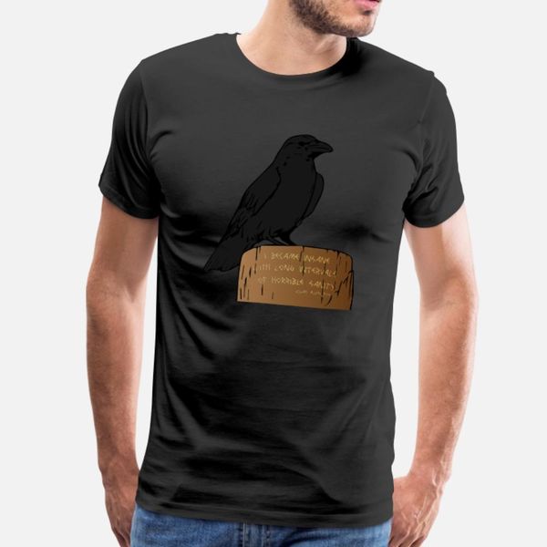 

raven t shirt men create short sleeve round neck homme cute fashion spring novelty shirt