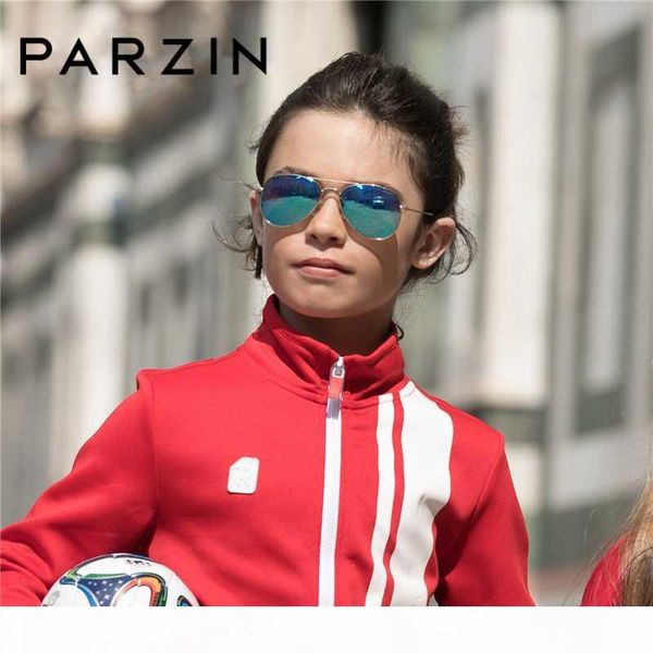 

parzin pilot polarized kids sunglasses brand children real anti-uv400 glasses for coolbaby pilot sunglass 9769, White;black