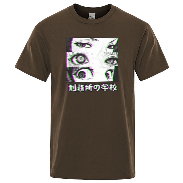 

midnite star prison school t shirt eyes sad japanese t-shirts loli comic tshirt anime aesthetic kawaii tees harajuku cotton