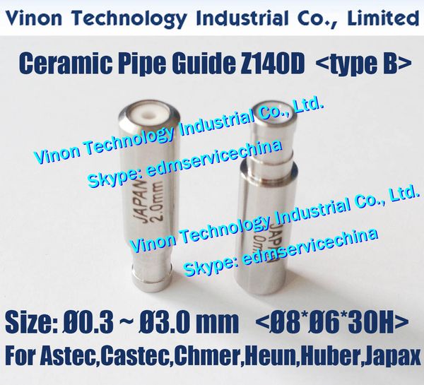 

Ã¸1.6-Ã¸3.0mm ceramic pipe guide z140d (type b) Ã¸8xÃ¸6x30mm edm ceramic electrode guide for edm drilling machine astec,castec,chmer,heun,huber