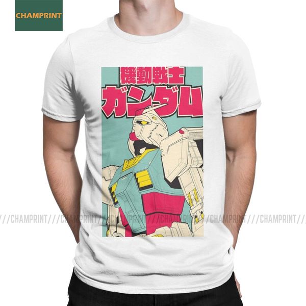 

men t-shirt rx-78-2 gundam cotton tees short sleeve anime mech robot manga mecha japan harajuku gunpla t shirt round collar