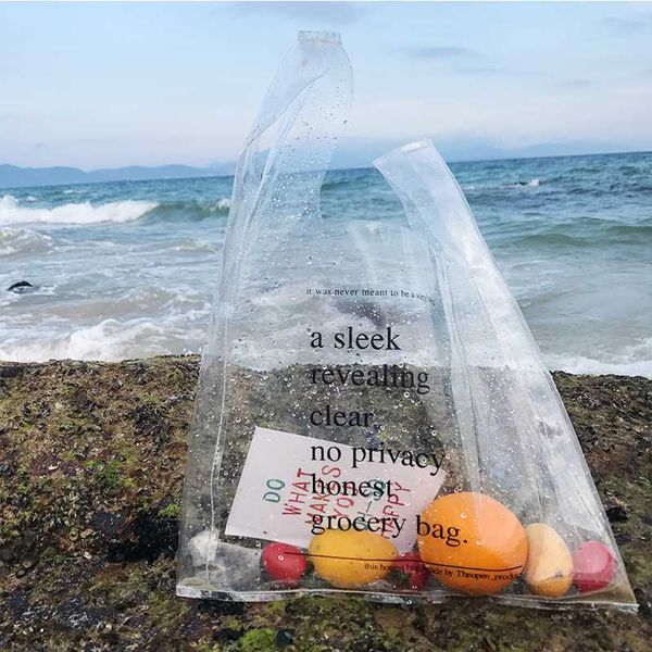 

arpimala 2020 pvc beach bags summer plastic handbags women transparent tote lady jelly see through bag wristlet shopper clutch