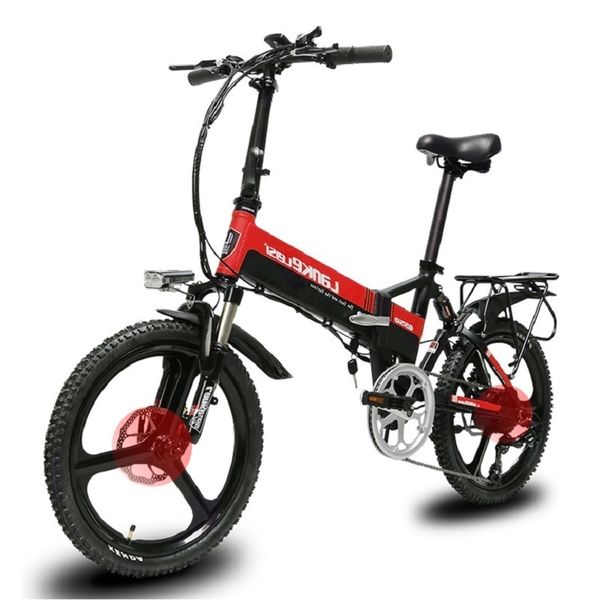 

s 7 speed small assist e-bike 48v/400w 13ah hidden lithium battery shiman0 transmission system 20 inch folding electric, Silver;blue