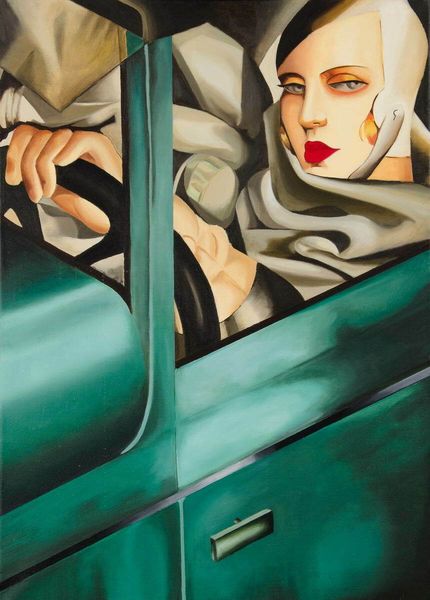 

tamara de lempicka self portrait in green bugatti home decor handpainted &hd print oil painting on canvas wall art canvas pictures a592