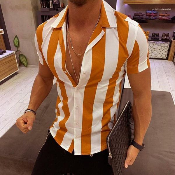 

shirts summer striped print beach loose mens shirts short sleeve mens casual holiday clothing mens designer, White;black