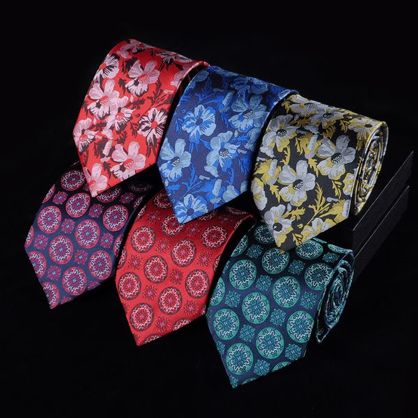 

necktie polyester high-grade men's suit business banquet wedding party cashew flower tie gift fashion novelty trendy 2020, Blue;purple