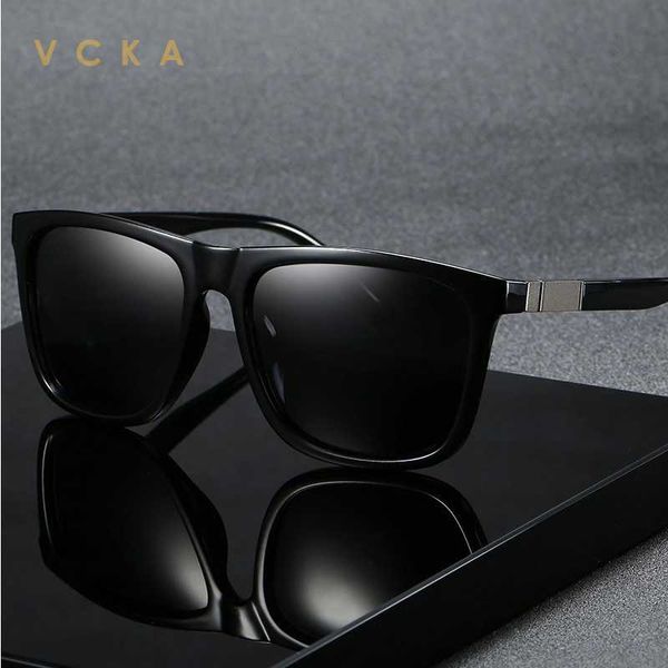 

sunglasses vcka brand retro square uv400 tr90 women men polarized lens vintage eyewear accessories sun glasses oculos, White;black
