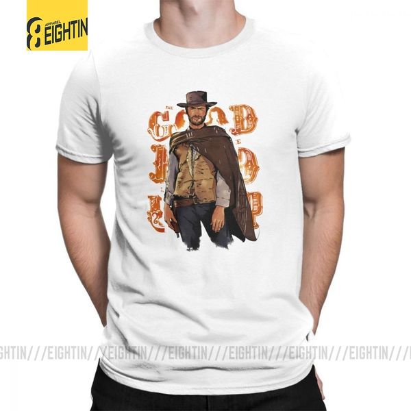

clint eastwood t-shirt the good bad ugly novelty t shirts short sleeves man 100% cotton crew neck leisure white tees