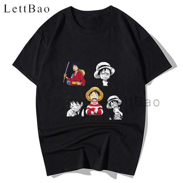 

one piece луффи футболка мужская футболки streetwear tshirt homme summer casual тенниски мальчиков одежда аниме tops kawaii печатные тройник