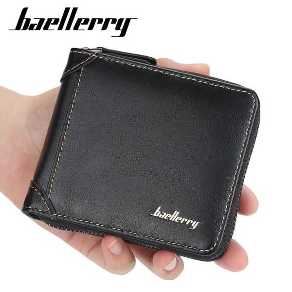 

новый baellerry мужского короткого бумажник моды молния кошелек с винтажным держателем мешка монет мужчину корейской мульти-картой карты кор, Red;black