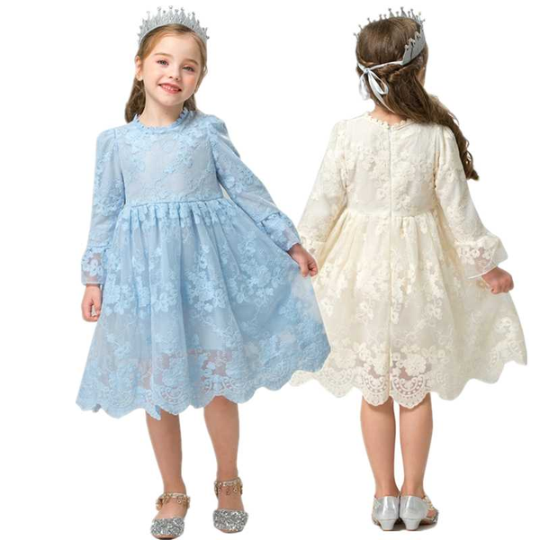 

girl's dresses baby girl dress 2021 autumn flower little girls tutu children's long sleeve vestidos for party holidays wear, Red;yellow