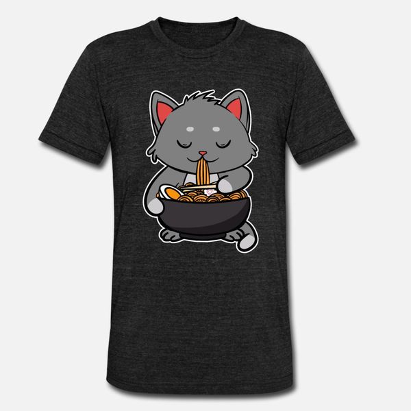 

cat eating ramen t shirt men designing tee shirt size s-3xl slim cute comical summer style normal shirt