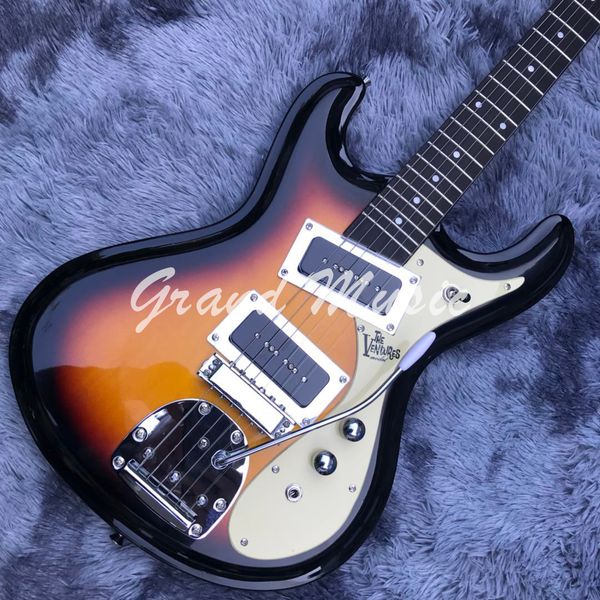 Benutzerdefinierte Johnny Ramone Guitar Mosriting Ventures Modell Metallic E-Gitarre in Sunburst