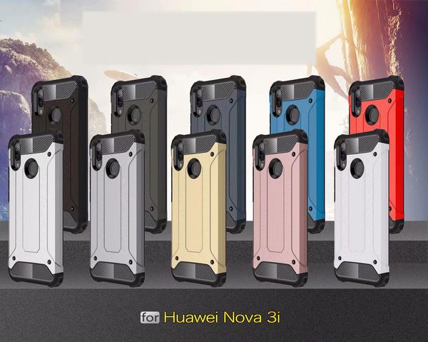 

cgjxscgjxsironman hybrid case for huawei nova 3i /p smart honor note 10 xiaomi pocophone f1 durable hard pc tpu layer armor shockproof defen