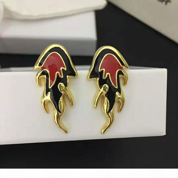

new arrival luxury designer jewelry flame ear studs for women fashion brand jewelry gift ship, Silver
