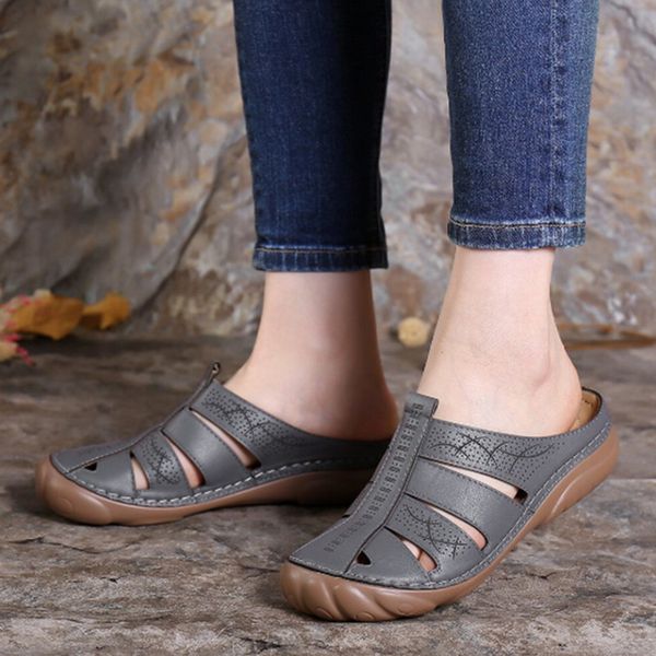 

women sandals summer leather vintage sandals buckle casual women shoes female ladies platform retro sandalias plus dropshipping, Black
