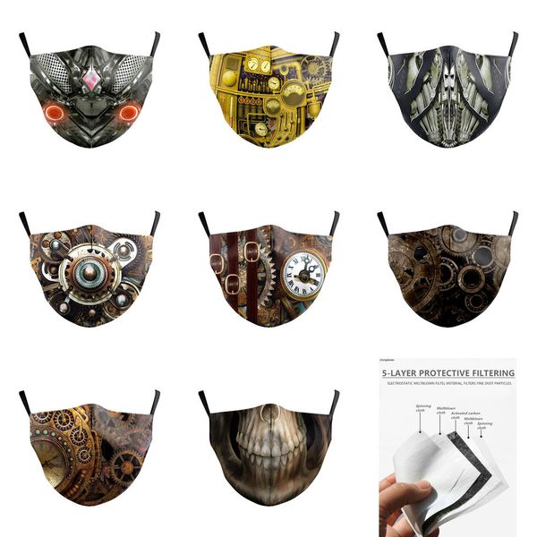 

mask big face mouth print skull galaxy washable fabric mask pm 2.5 protective dust m llpt1