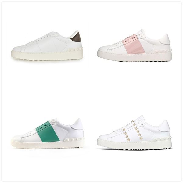 

rockstud untitled 11. studded triple white vltn running shoes studs platform italian sport casual sneakers leather trainers, Black