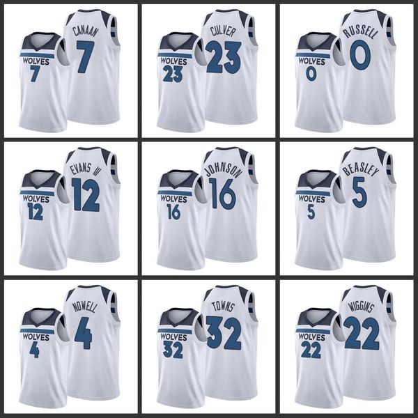 

minnesota timberwolves isaiah canaan jimmy butler d'angelo russell jacob evans iii james johnson men 2019-20 association jersey, Black