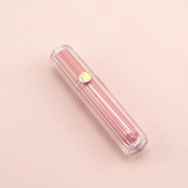 

lip gloss grade 1/5pcs 4ml embedded pink round empty tube plastic lipstick bottles cosmetic packaging containers